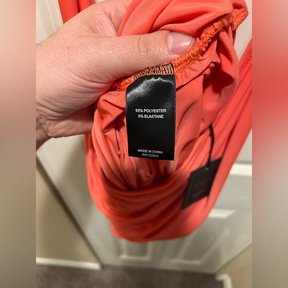 NWT Michael Costello x Revolve Izzy Mini Dress in Coral , size M - Picture 11 of 11